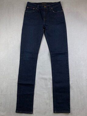 Nudie Jeans Mens Pants 31 Blue High Kai Skinny-Fit Organic Cotton Stretch 31x34